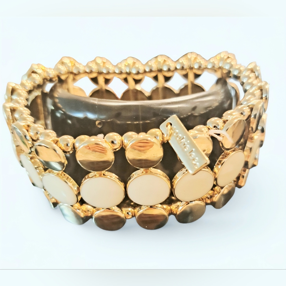Cookie Lee Gold and Cream Bracelet